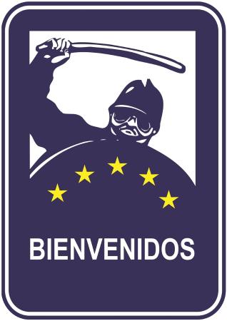 Rogelio López Cuenca. No/W/here, 1998. Instalación compuesta por fotografías, cuadros, texto y vídeo Vista de Schengen (color y sonido, 120 min). Dimensiones variables. Cortesía del artista y del Museo Arte Contemporáneo de Castilla y León (MUSAC)