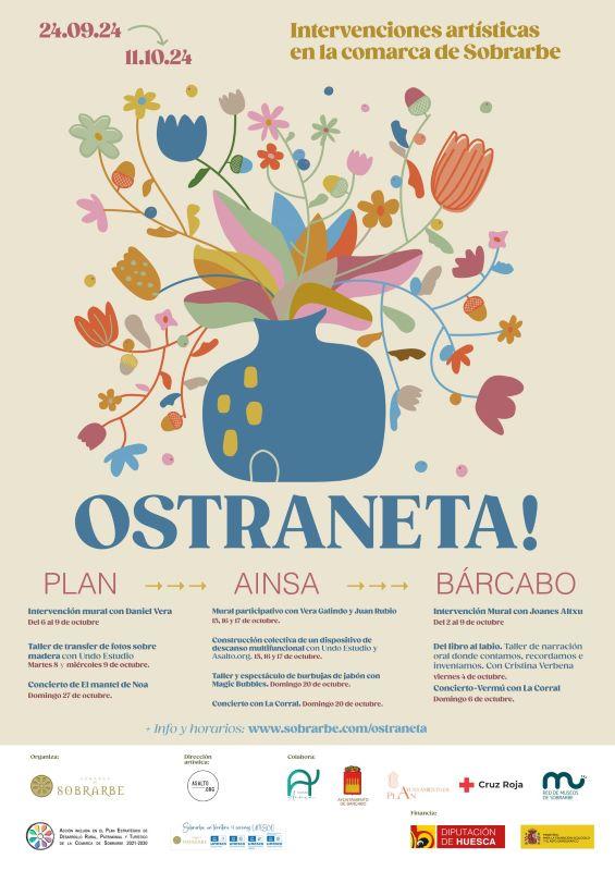 Imagen Ostraneta! es el festival multidisciplinar de las artes plásticas y visuales que llenará de color las localidades de Bárcabo, Plan y Aínsa
