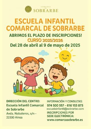 Imagen Se abre periodo de inscripción en la escuela infantil comarcal