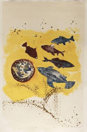 Sin título. Serie Mediterráneo, 2016. Mixta sobre papel. Colección Carrera Blecua