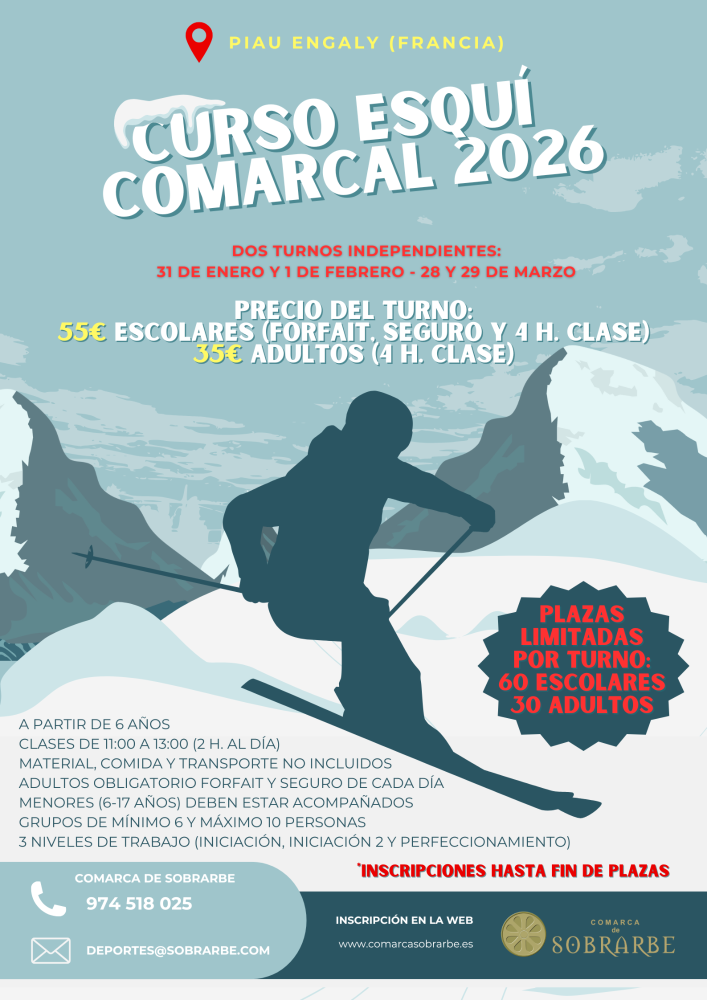 Imagen CURSILLO DE ESQUÍ COMARCAL 2026