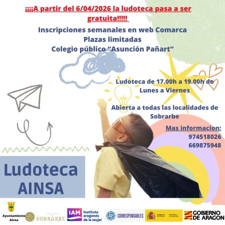 Imagen Abiertas inscripciones para la ludoteca en Aínsa, semana del 11 al 15 de...