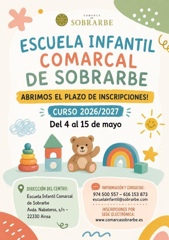 Imagen Abiertas las preinscripciones de la escuela infantil comarcal