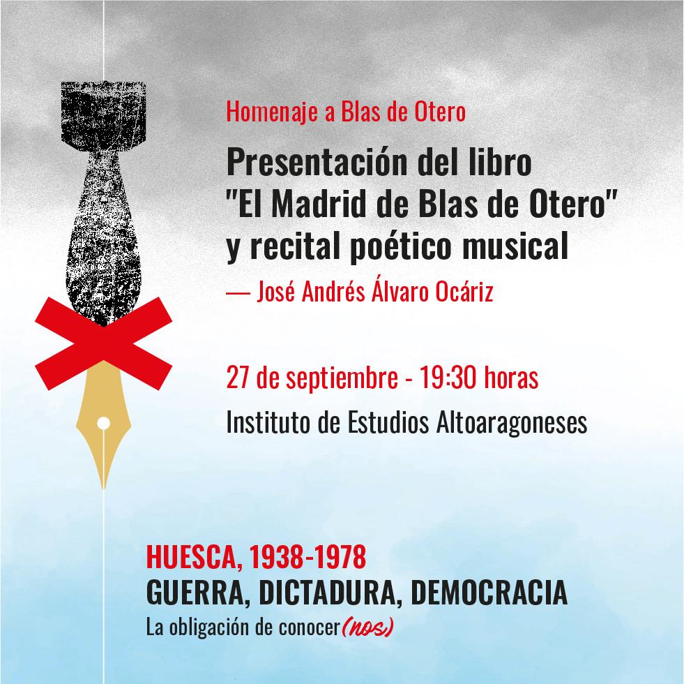 Imagen Homenaje a Blas de Otero, presentación del libro y recital poético musical